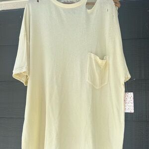 Free People Distressed Tee